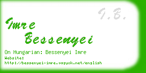 imre bessenyei business card